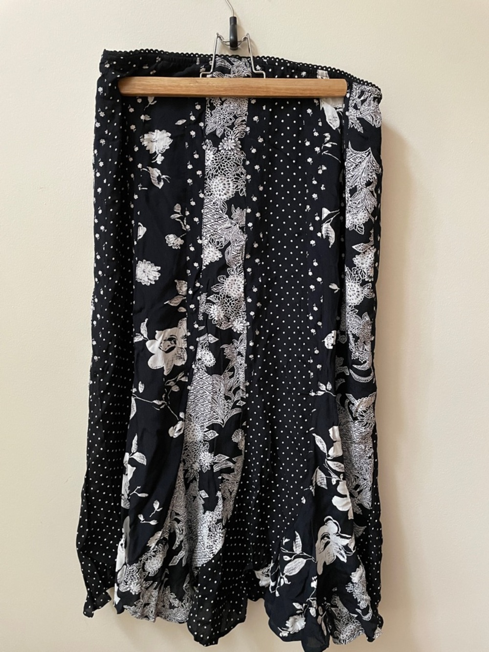 Vintage Floral Mixed-Print Maxi/midi Skirt